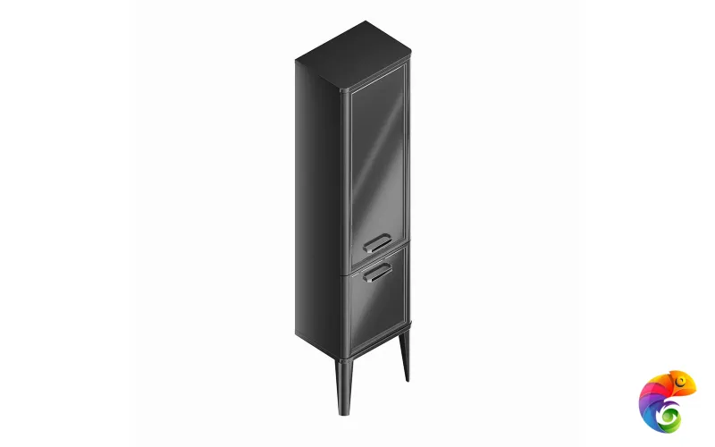 PO.M.150/BLK Пенал POMPEI напольный/подвесной 150, черный глянцевый