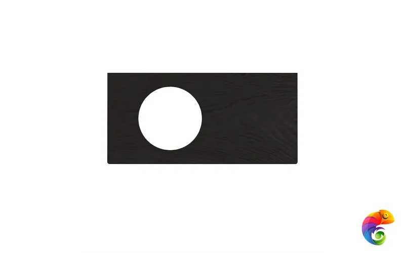 CO3.KM6012G0291R/100 Спец. изделие декоративное без отверстий под смеситель Legno NERO Esmalglass 100 см,