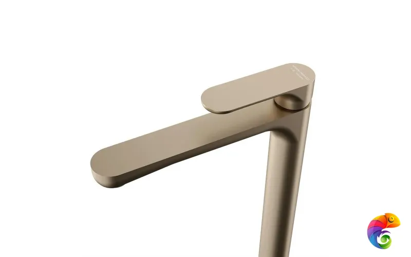 69416KM.M0.071 Смеситель для раковины OLE однорычажный высокий без донного клапана, золотой атласный