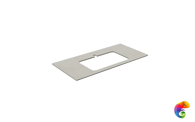 KM6012G0501RP100Ir2 Столешница для полувстраиваемых раковин Про Чементо 100, серый светлый натуральный