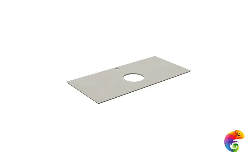 KM6012G0501RP100Tc2 Столешница для накладных раковин Про Чементо 100, серый светлый натуральный