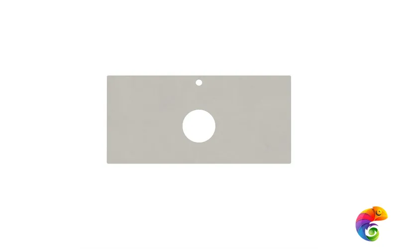 KM6012G0501RP100Tc2 Столешница для накладных раковин Про Чементо 100, серый светлый натуральный