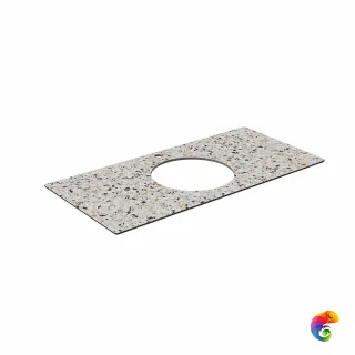 KM6012G0471RP100Ic2 Спец. изделие декоративное для полувстраиваемых раковин Бричиола 100 см, белый натуральный