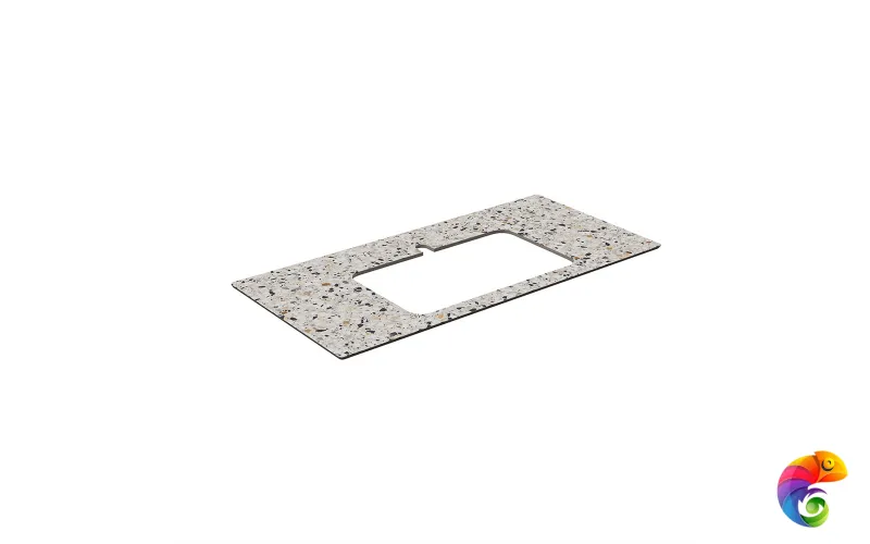 KM6012G0471RP100Ir2 Столешница для полувстраиваемых раковин Бричиола 100, белый натуральный