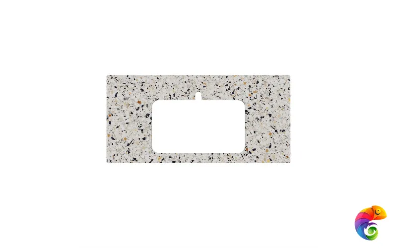 KM6012G0471RP100Ir2 Столешница для полувстраиваемых раковин Бричиола 100, белый натуральный