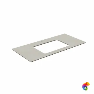 KM6012G0501RP100Ur2 Столешница для раковин, встраиваемых снизу, Про Чементо 100, серый светлый натуральный