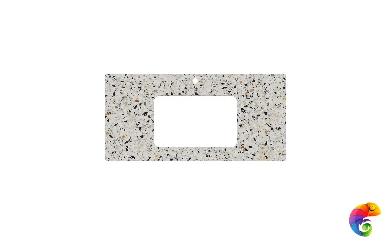 KM6012G0471RP100Ur2 Столешница для раковин, встраиваемых снизу, Бричиола 100, белый натуральный