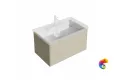 KMELCb80MPL2 Тумба  Элеганс подвесная 80 см, 2 ящика, жемчужный лён