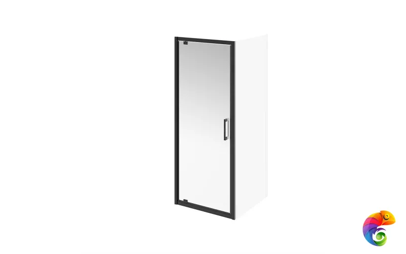 VE.80.PD.BLK.M Душевая дверь VETRO, распашная, 80х195, матовый черный