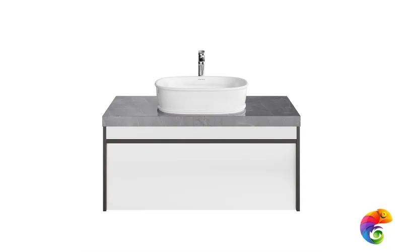 MO.100.1+1\AR Тумба MODULA подвесная 100 с ящиком 1+1, арабика