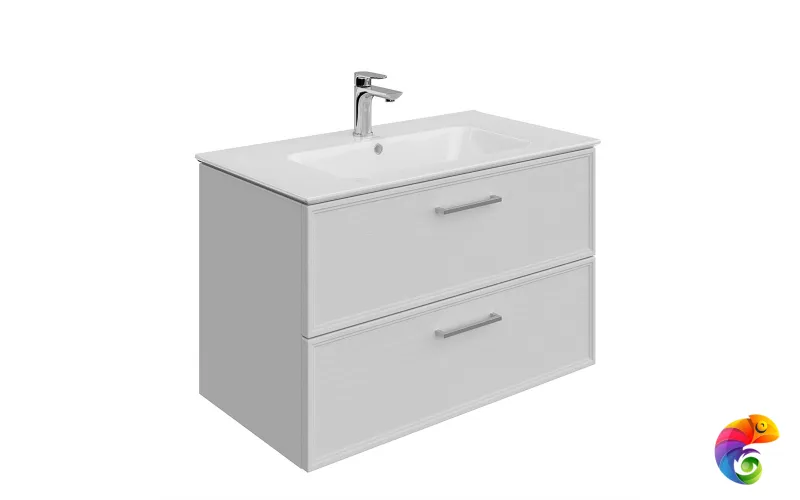 PIA.CL.85\WHT.M Тумба PIANO Classic подвесная 85 см, 2 ящика, ясень белый матовый