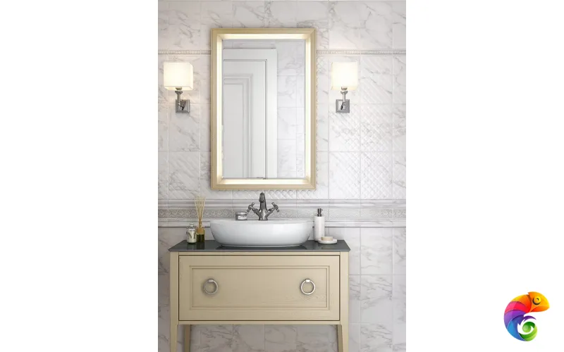 PL.C.mi.65\CAP Панель с зеркалом PLAZA Classic 65x100см, цвет капуччино