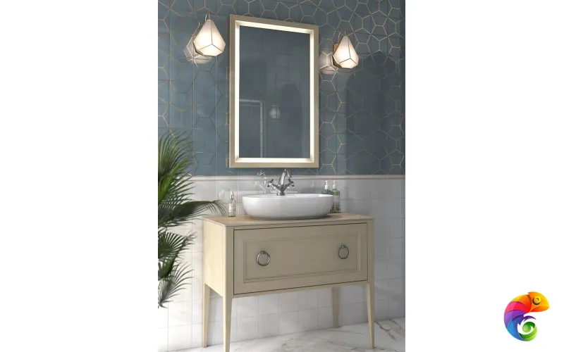 PL.C.mi.65\CAP Панель с зеркалом PLAZA Classic 65x100см, цвет капуччино