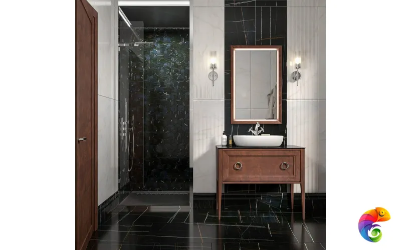 PL.C.mi.65\NUT Панель с зеркалом PLAZA Classic 65x100см, цвет орех