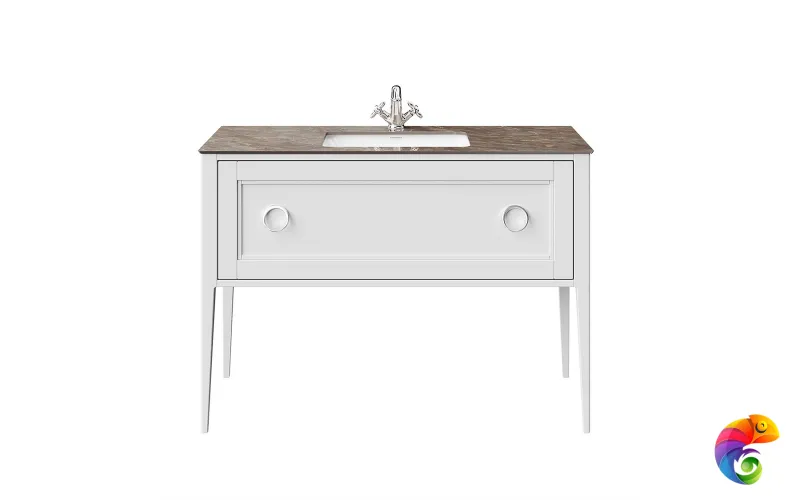 PL.CN.120.1\WHT.M Тумба PLAZA Classic NEO напольная 1 ящик 120, белая матовая