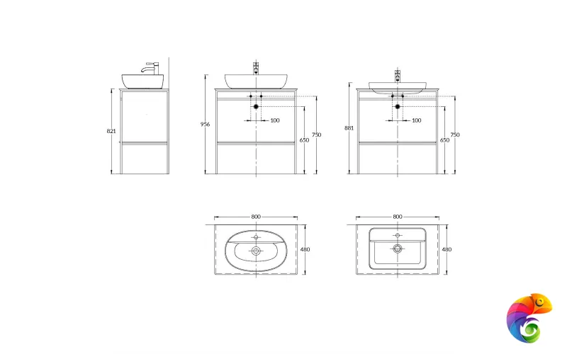 PL.N.80.01\BLK.M Метал.структура PLAZA Next напольная 80 см, черный матовый
