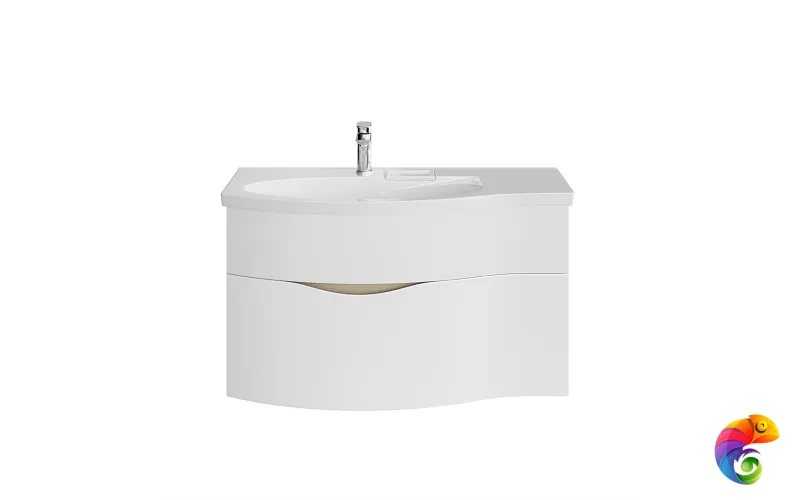 RV.100Lh\WHT.M Тумба RIVA 100 см левая, белая матовая