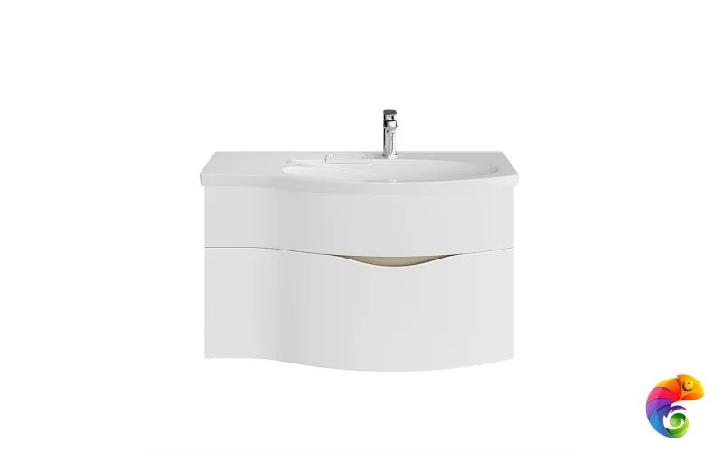 RV.100Rh\WHT.M Тумба RIVA 100 см правая, белая матовая