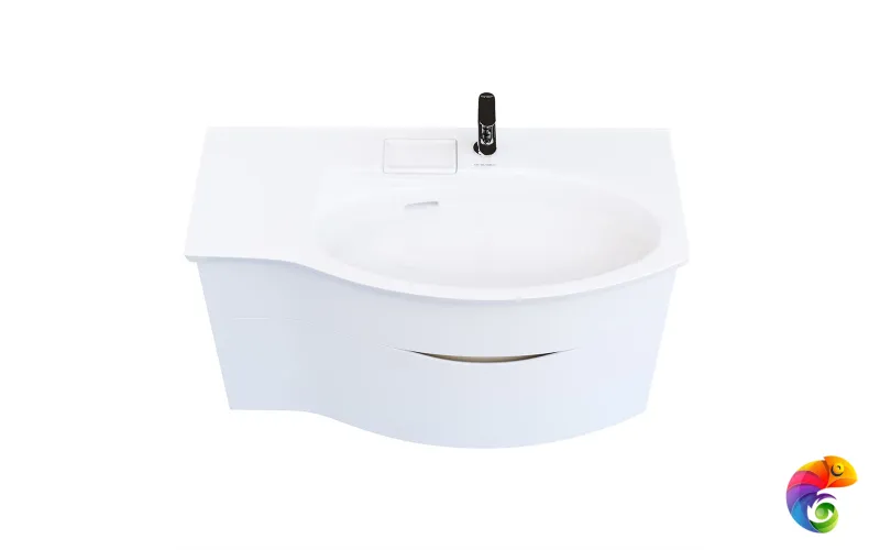 RV.100Rh\WHT.M Тумба RIVA 100 см правая, белая матовая