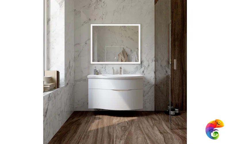 RV.100Rh\WHT.M Тумба RIVA 100 см правая, белая матовая