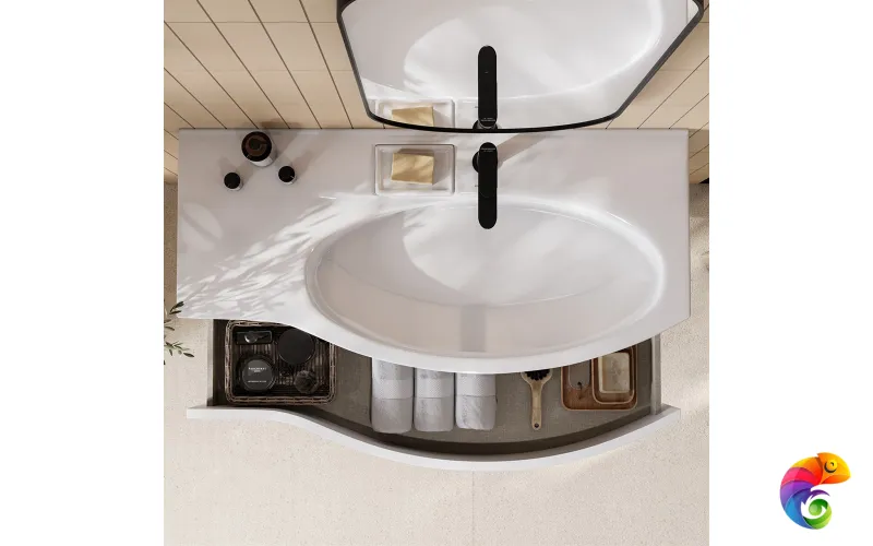 RV.100Rh\WHT.M Тумба RIVA 100 см правая, белая матовая