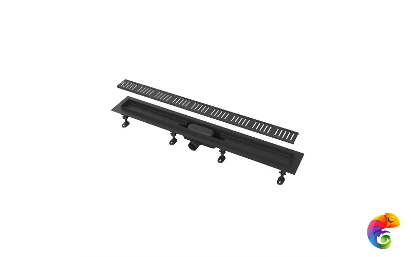 APZ10BLACK-750KM Душевой лоток smart из нержавеющей стали, черный