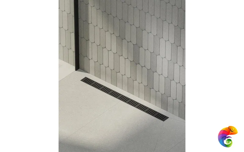 APZ10BLACK-750KM Душевой лоток smart из нержавеющей стали, черный