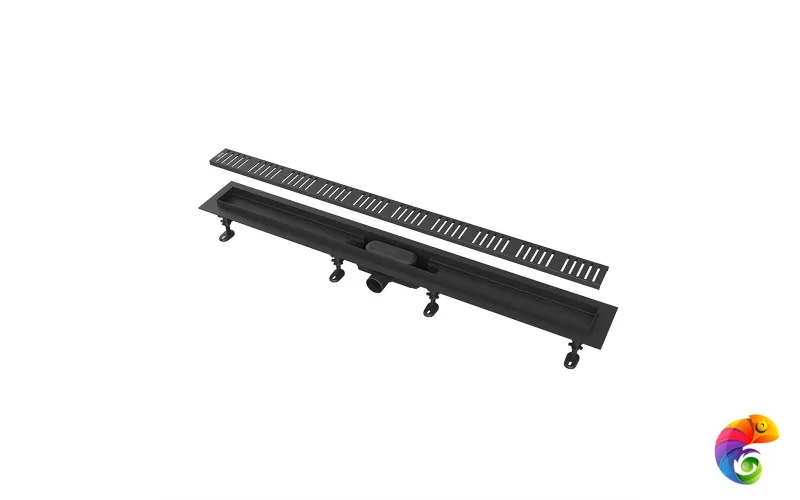 APZ10BLACK-850KM Душевой лоток smart из нержавеющей стали, черный