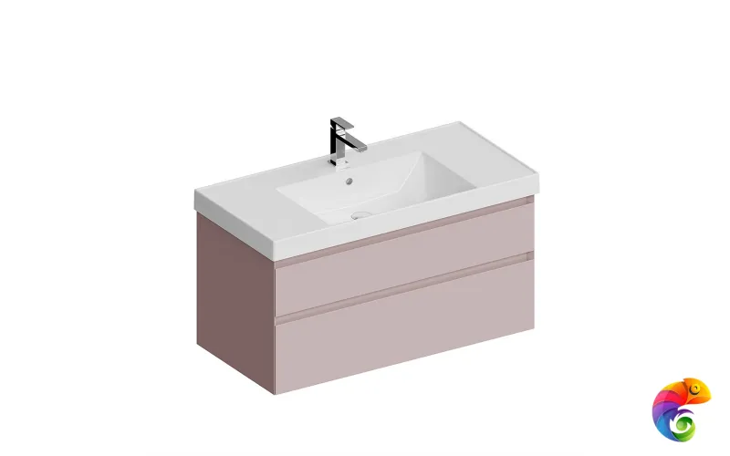 CUB.100.2/MAL Тумба CUBO подвесная с ящиками 100, Мальва матовая