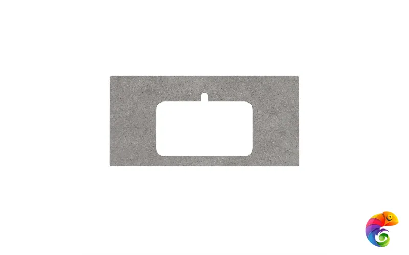 PL2.DL500920R/100 Спец. изделие декоративное из керамогранита Фондамента 100, серое