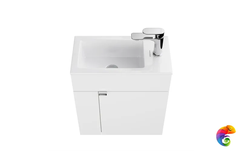 LAT.50.1/WHT Тумба LATO подвесная с дверцей 50, белая глянцевая