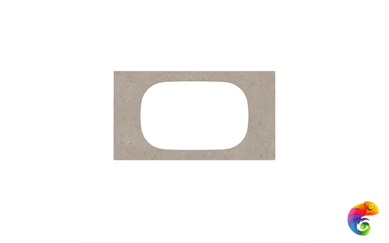 MA.2.0.SG540620R/90 Спец. изд. декоративное для раковин, встраив. сверху MAGICA Риккарди 90 см, бежевый мат. (без отв.)