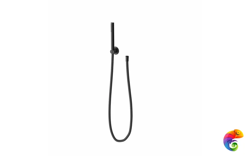 857KM.01.093 Ручной душ OLE с держателем для лейки и шлангом, без выхода для подачи воды, матовый черный