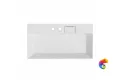 LO.wb.90.2 Раковина LOGICA мебельная\подвесная с двумя отверстиями 90, белая глянцевая