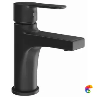 P4YO205ZNKM Смеситель SONATA для раковины без донного клапана, матовый черный