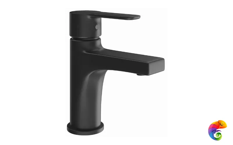 P4YO205ZNKM Смеситель SONATA для раковины без донного клапана, матовый черный