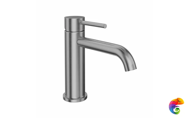 69612XKM.50.050 Смеситель для раковины ETERNA однорычажный, без донного клапана 3/8”, нержавеющая сталь