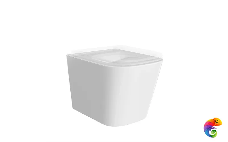 CU.wc.02 Унитаз CUBO подвесной безободковый с крепежом и сиденьем, белый глянцевый