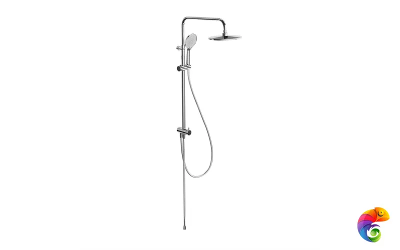 FO.101.KM.CR Душевая колонна круглая  FONTE на 2 потока без смесителя, хром