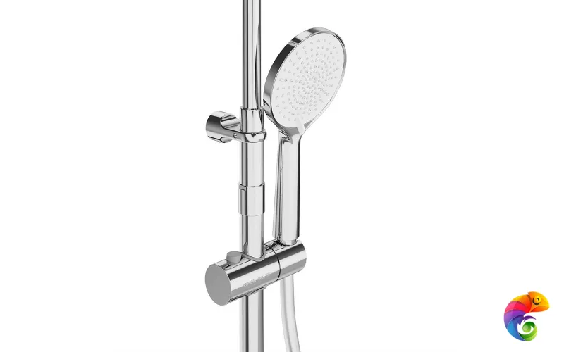 FO.101.KM.CR Душевая колонна круглая  FONTE на 2 потока без смесителя, хром