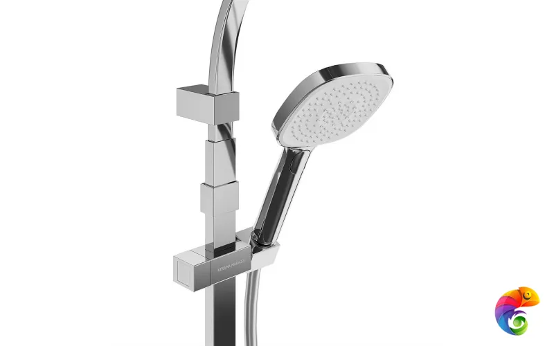 FO.102.KM.CR Душевая колонна квадратная FONTE на 2 потока без смесителя, хром