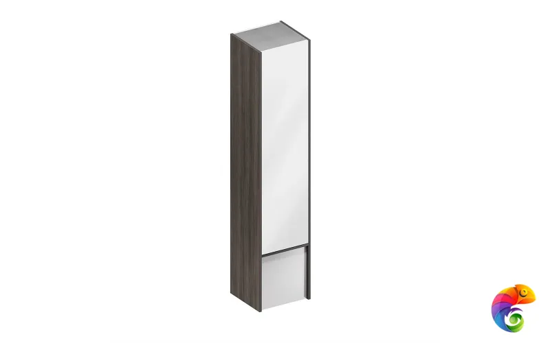 MOD.165/AR Пенал MODULA подвесной 165 с дверцей и ящиком, арабика