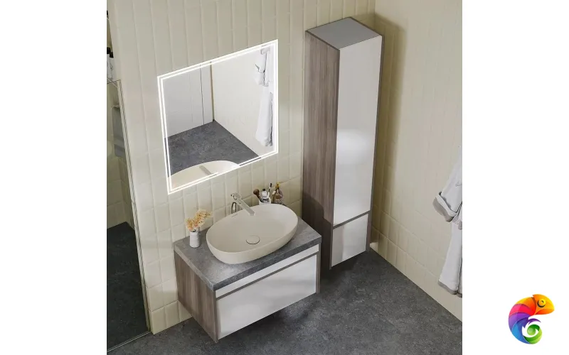 MOD.165/AR Пенал MODULA подвесной 165 с дверцей и ящиком, арабика