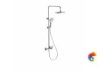 FO.201.KM.CR Душевая колонна FONTE на 3 потока с фикс.изливом и  механическим смесителем, хром