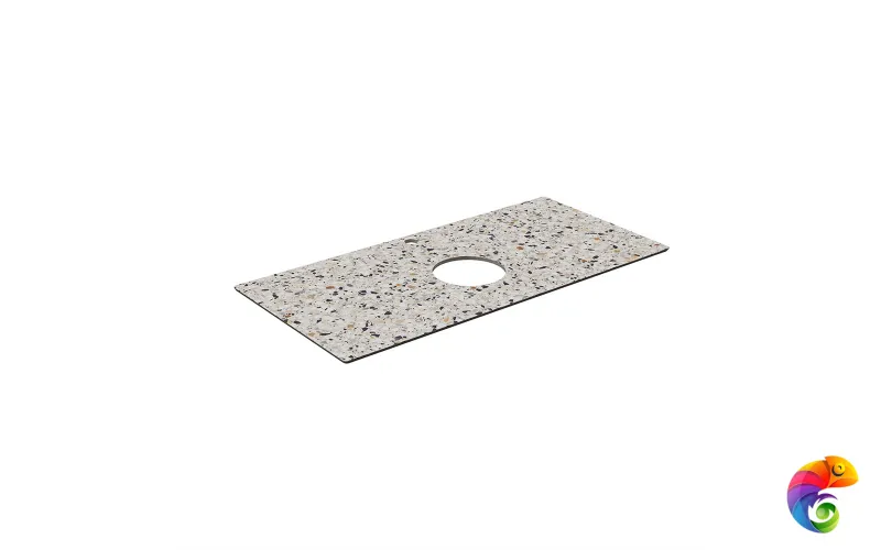 KM6012G0471RP100Tc2 Столешница для накладных раковин Бричиола 100, белый натуральный