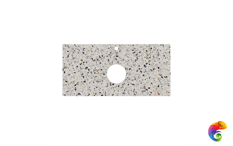 KM6012G0471RP100Tc2 Столешница для накладных раковин Бричиола 100, белый натуральный