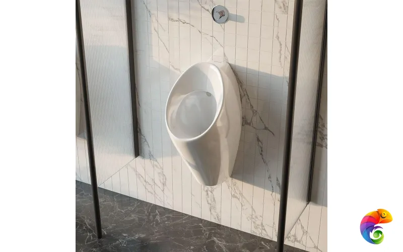 KMKPUr35GWh0 Писсуар Кей-Про подвесной с крепежом и сифоном, белый глянцевый