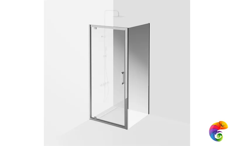 VE.90.PD.CR Душевая дверь VETRO, распашная, 90х195, хром