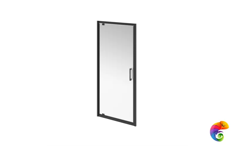 VE.90.PD.BLK.M Душевая дверь VETRO, распашная, 90х195, матовый черный