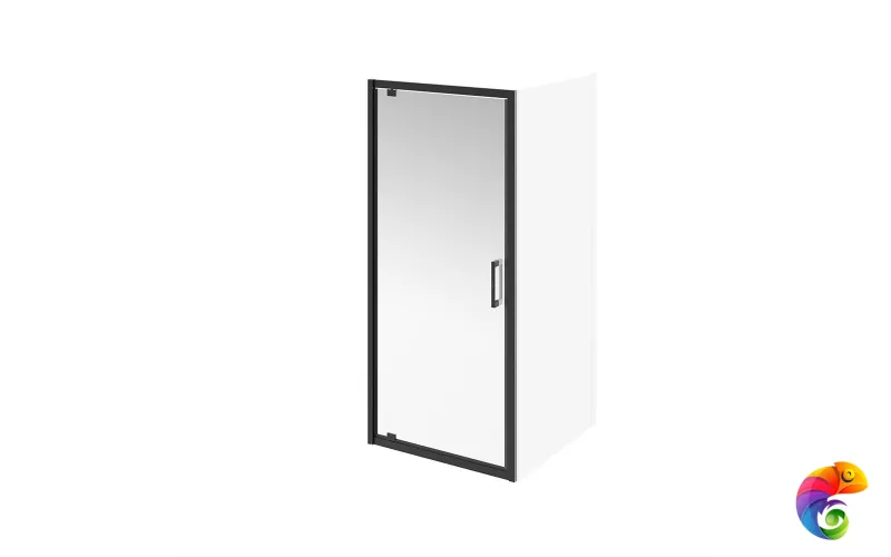 VE.90.PD.BLK.M Душевая дверь VETRO, распашная, 90х195, матовый черный